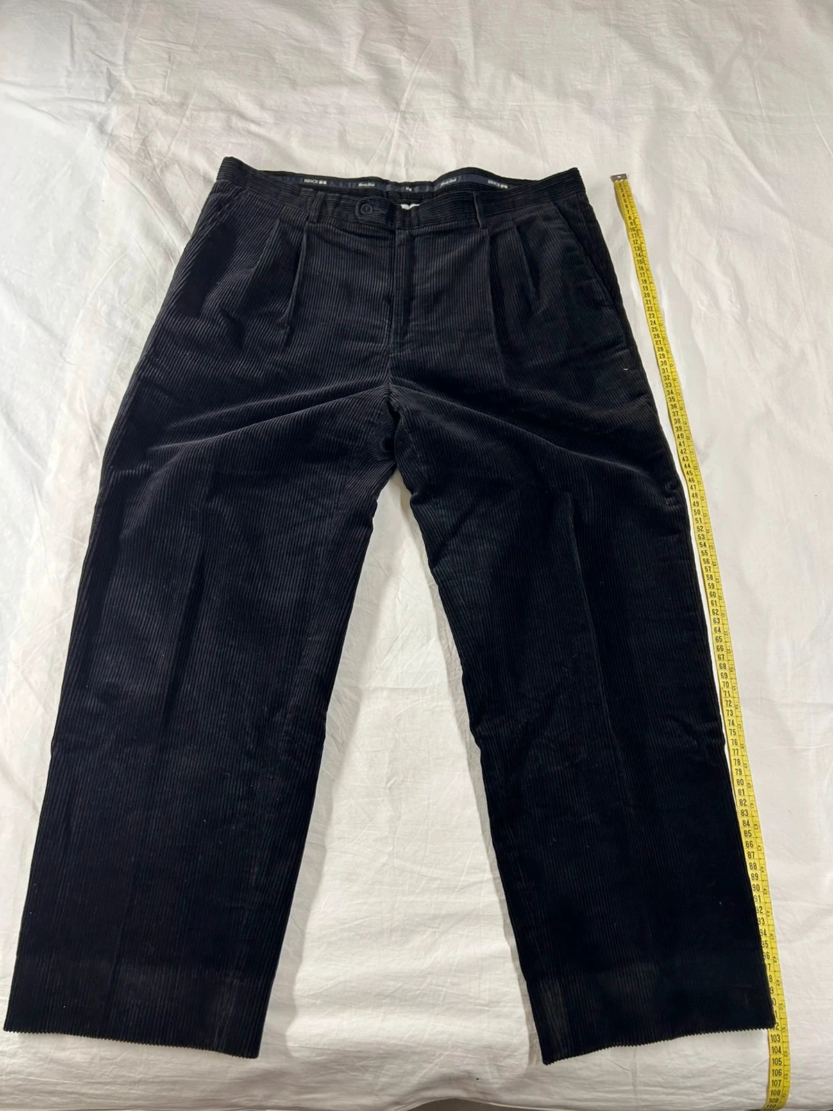 Pantalon de costume noir Brice week end style velours côtelée taille 50